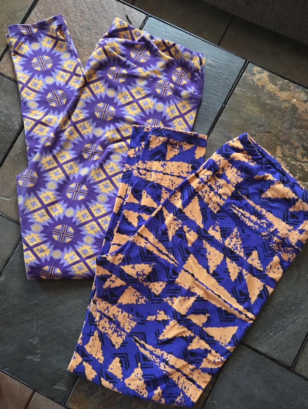Purple & Gold Leggings - 2 For 1